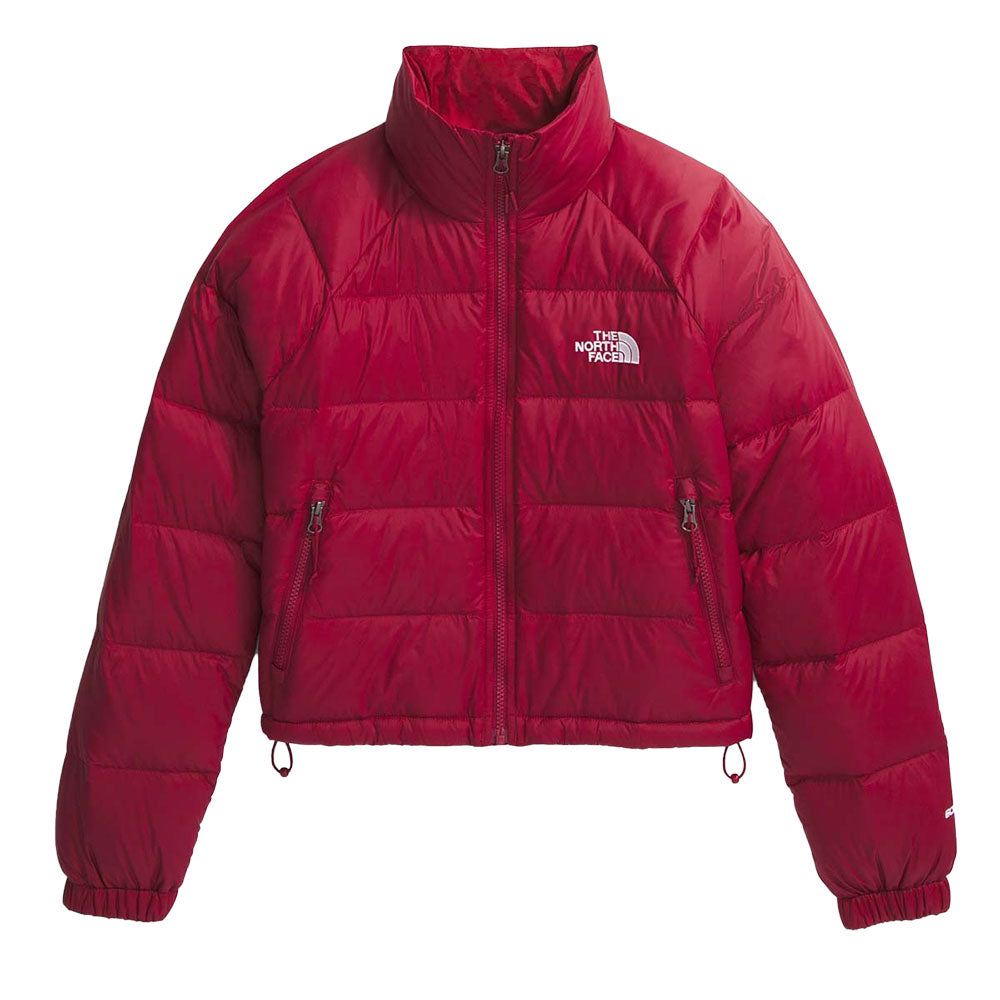 Red north face puffer jacket women's online