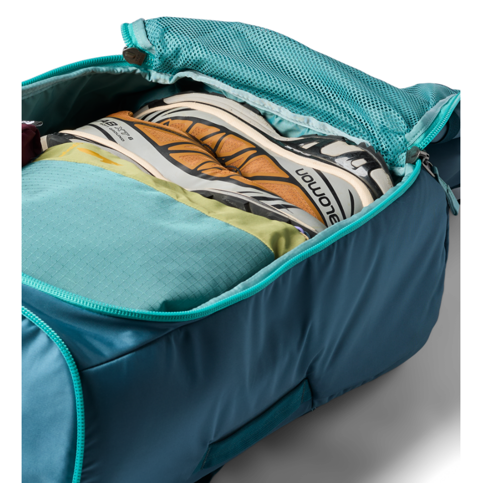 Cotopaxi Allpa 50L Adventure Travel Pack with spacious main compartment and zippered organizational pockets