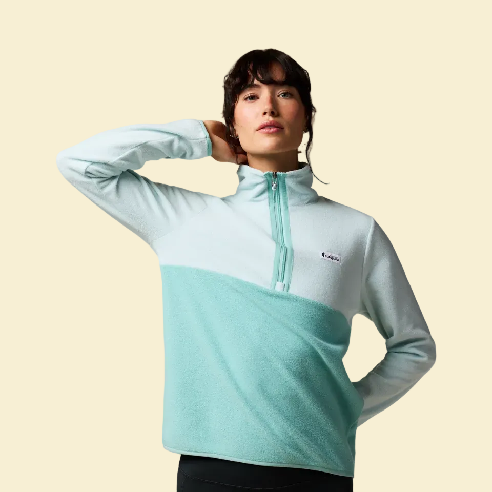 Cotopaxi Womens Amado Fleece Pullover in Surf/Tide Pool