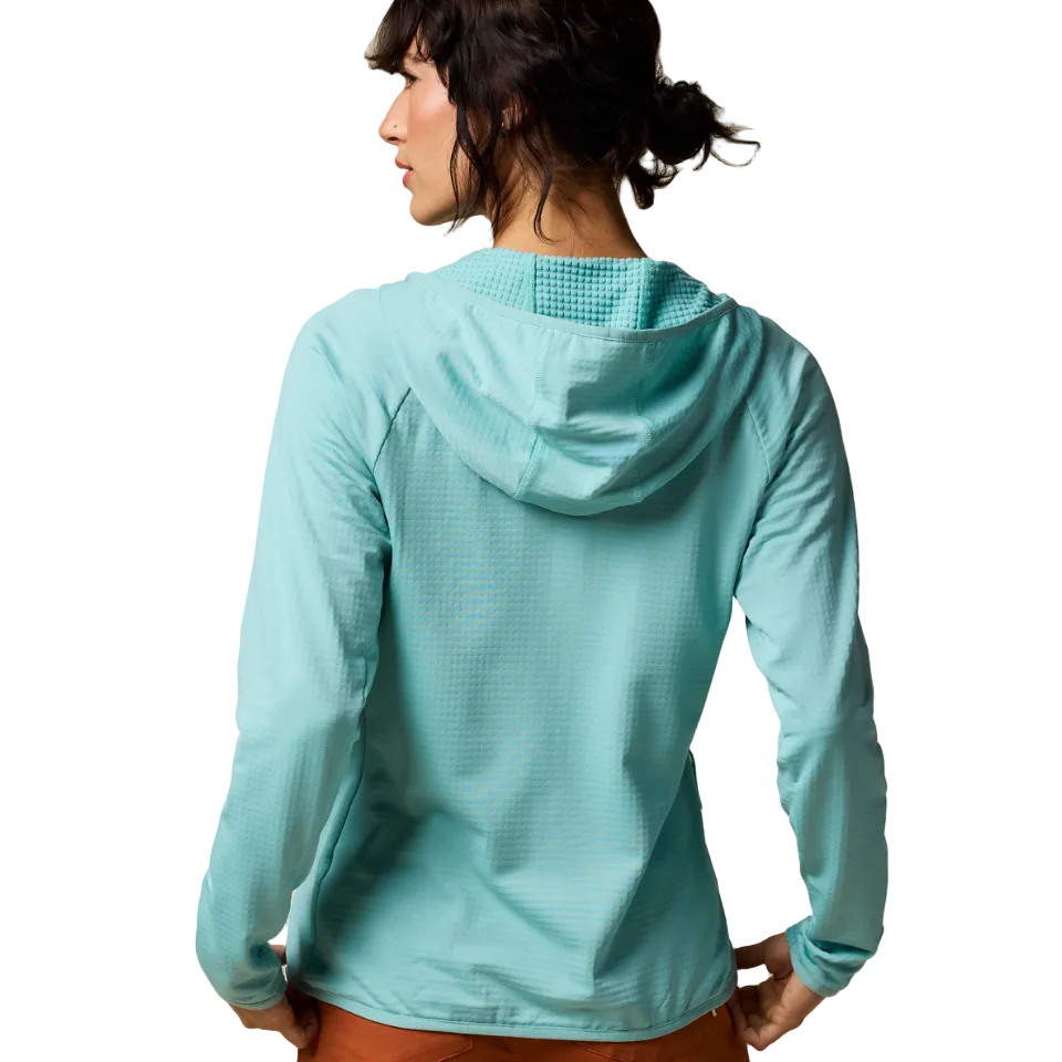 Womens technical fleece jacket with hood