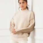 Karen Kane Women's Colorblock Mock Neck Sweater
