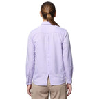 Breathable lavender long sleeve shirt with back venting detail