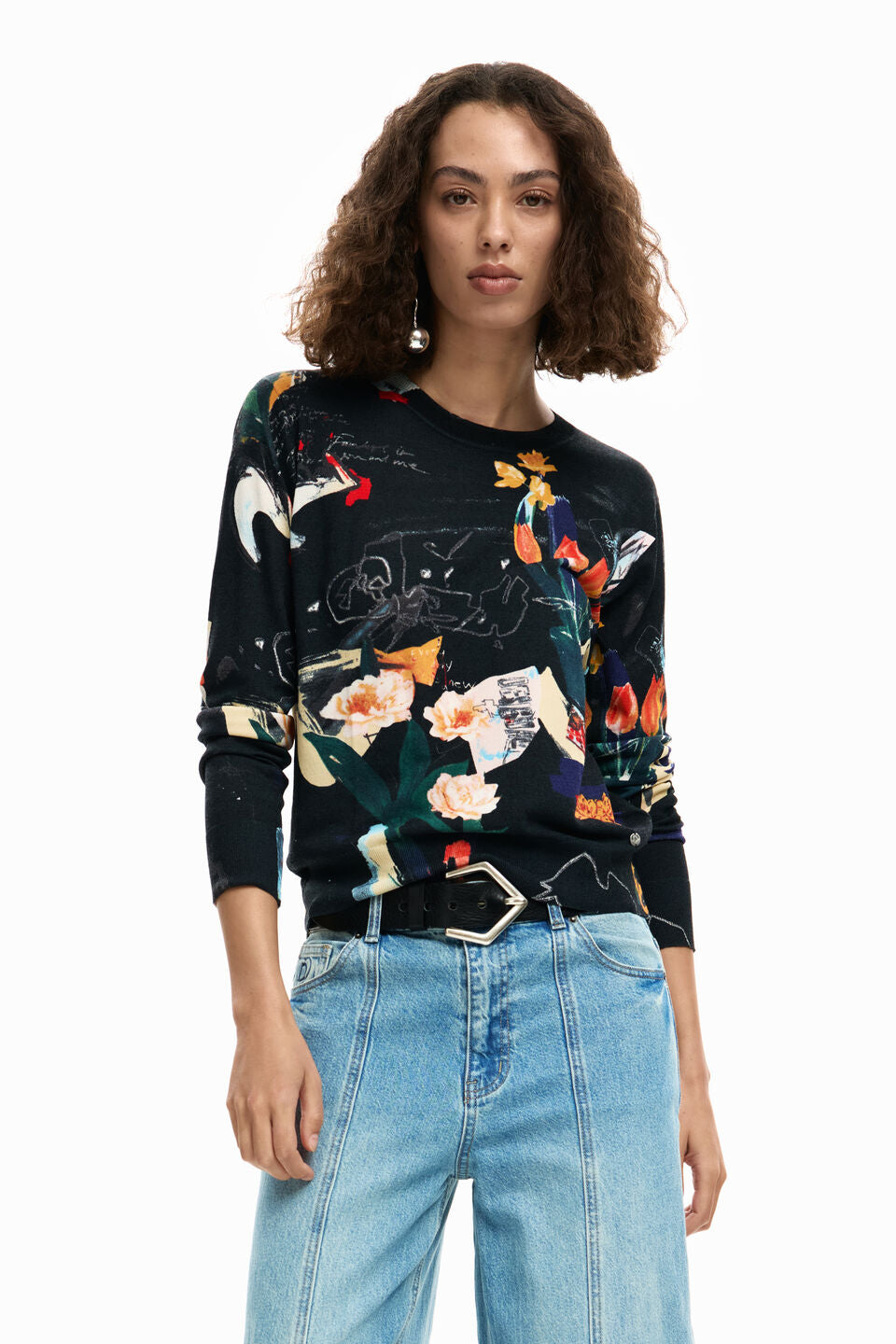 Collage Print Sweater