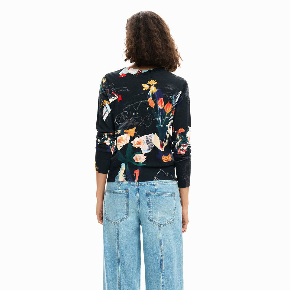 Collage Print Sweater