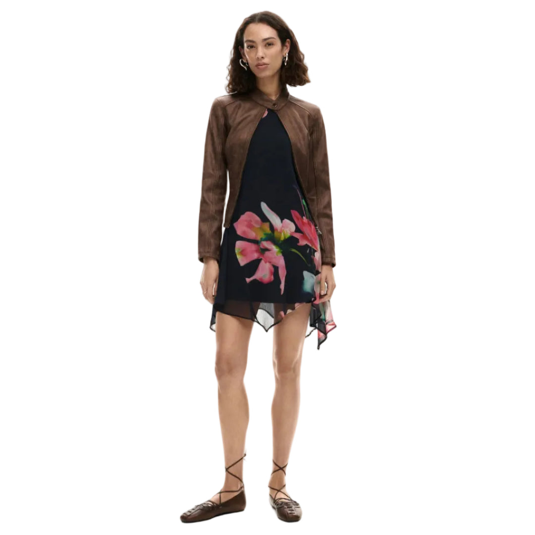 Asymmetrical Floral Dress