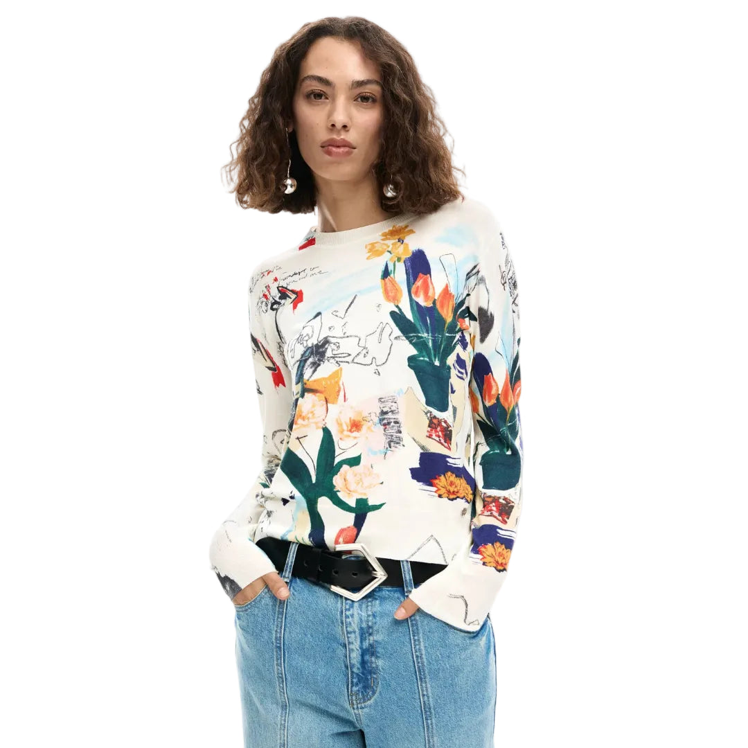 Collage Print Sweater