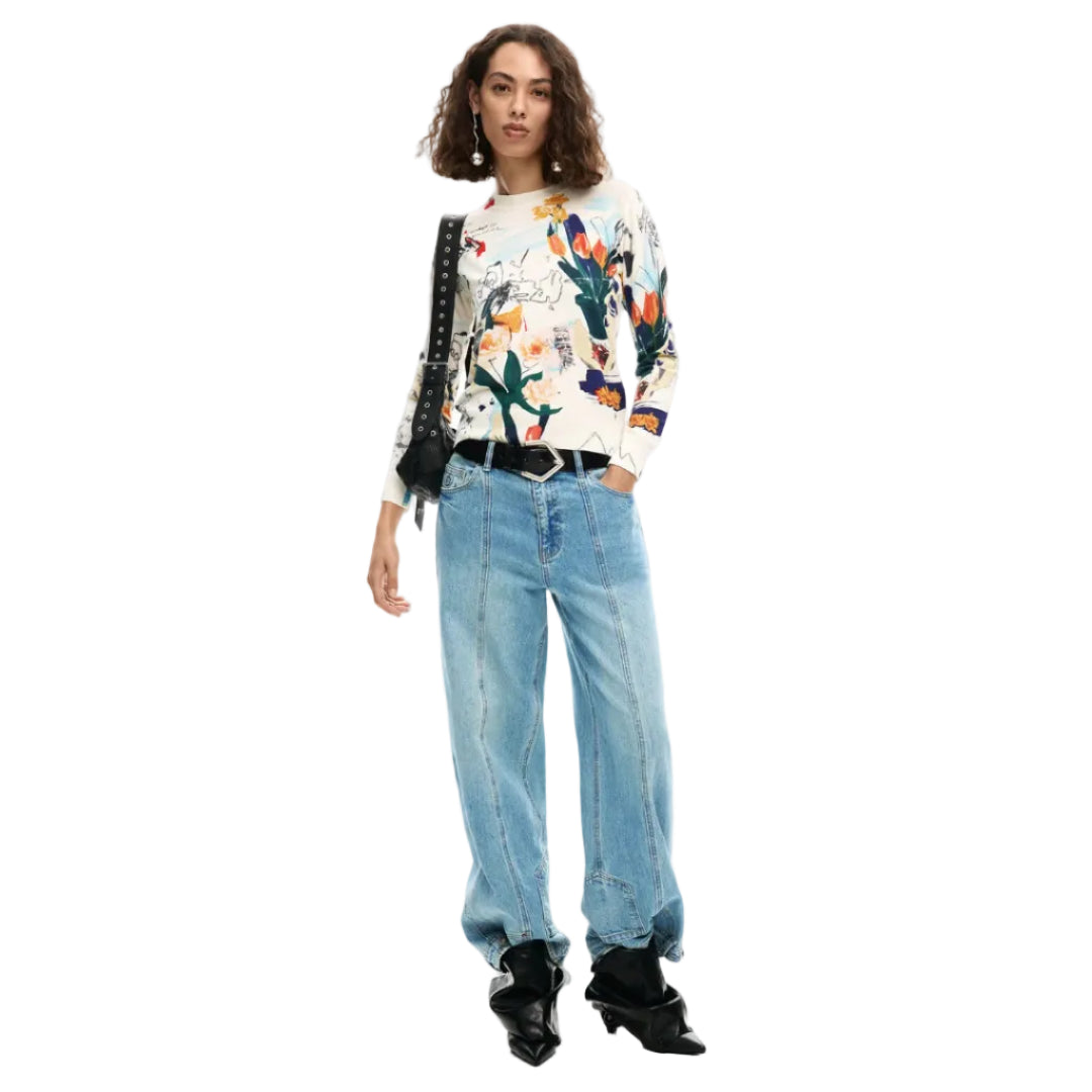 Collage Print Sweater