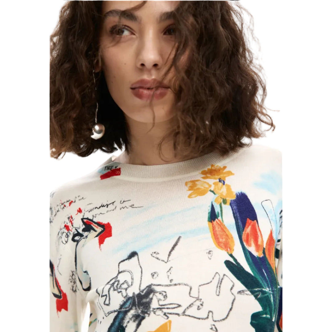 Collage Print Sweater