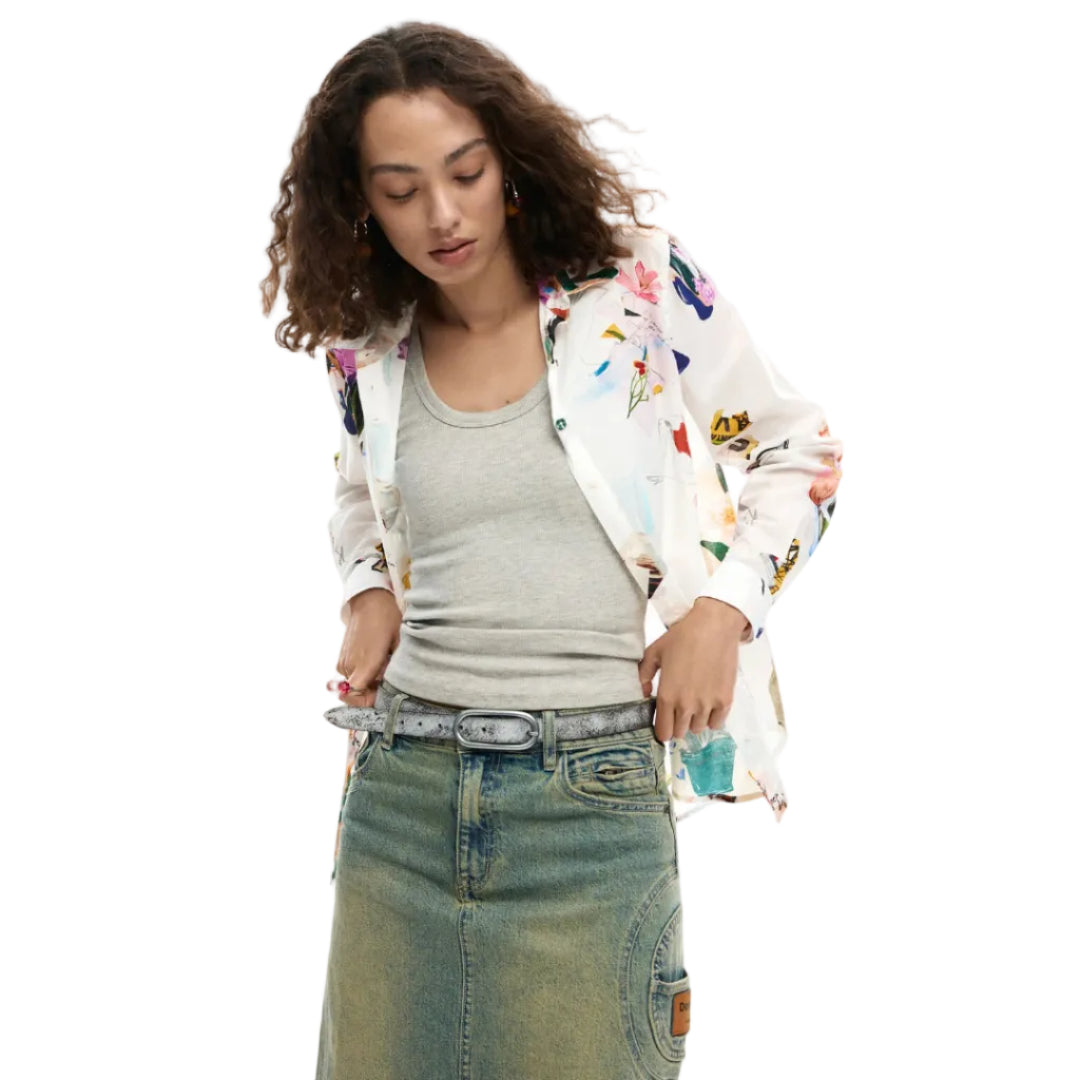 Collage Print L/S Shirt