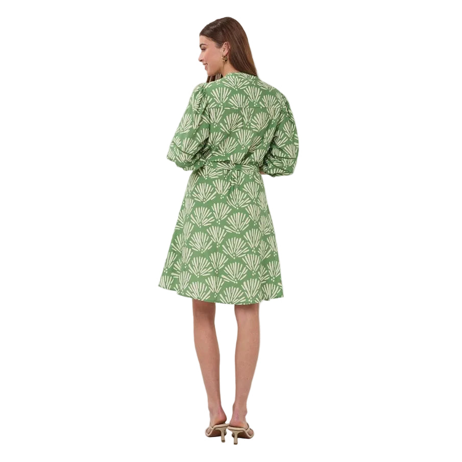 Womens summer dress with puff sleeves and relaxed fit
