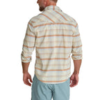 Howler Brothers H Bar B Tech L/S Shirt in Cameron Plaid/Cream back view
