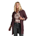 KÜHL Women's Fireside Cardigan in Mulberry, front view