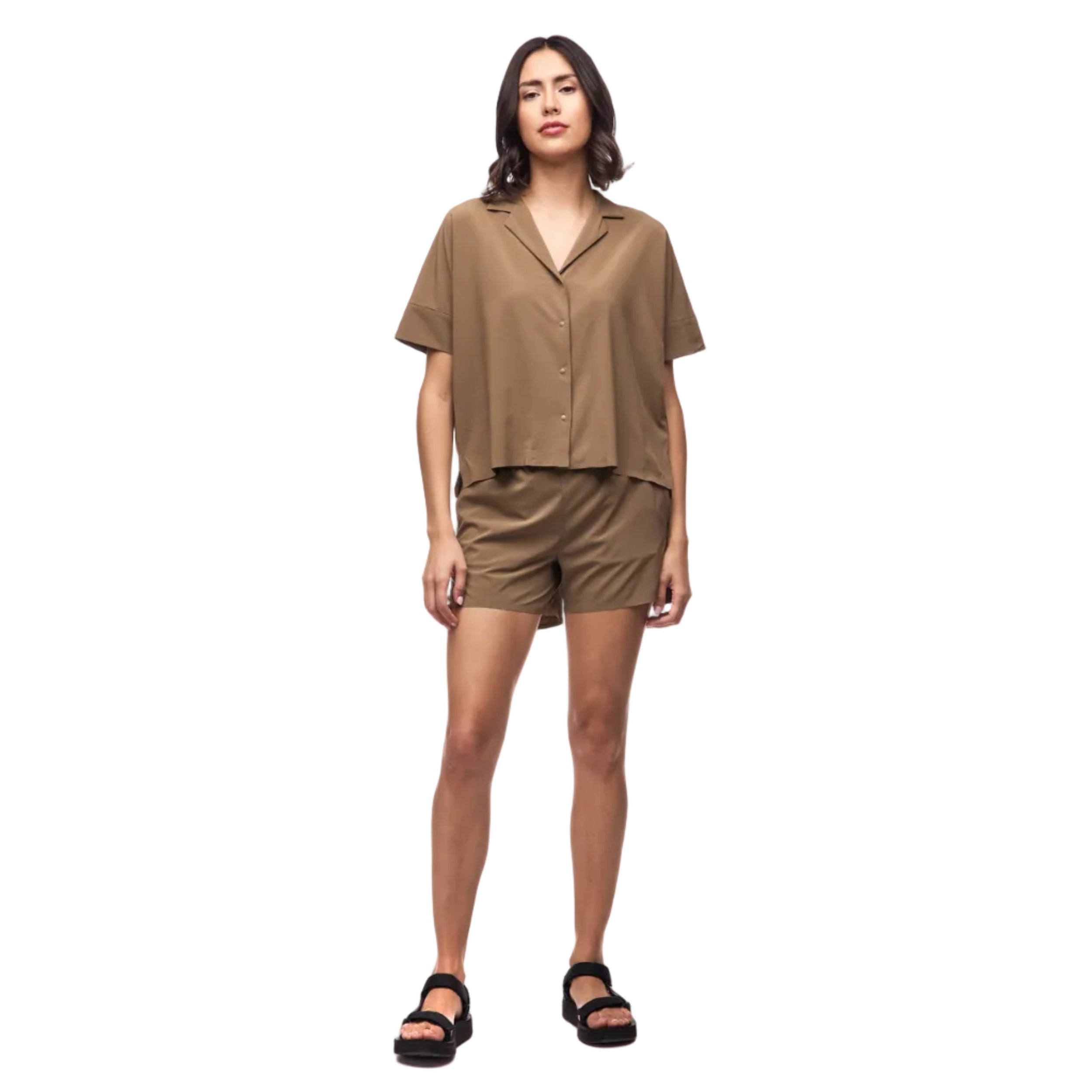 Indyeva women’s Havada Top in Umber front view