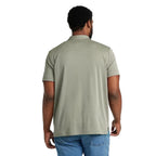 Men's LL Bean Comfort Stretch Performance Polo in Deep Olive back view