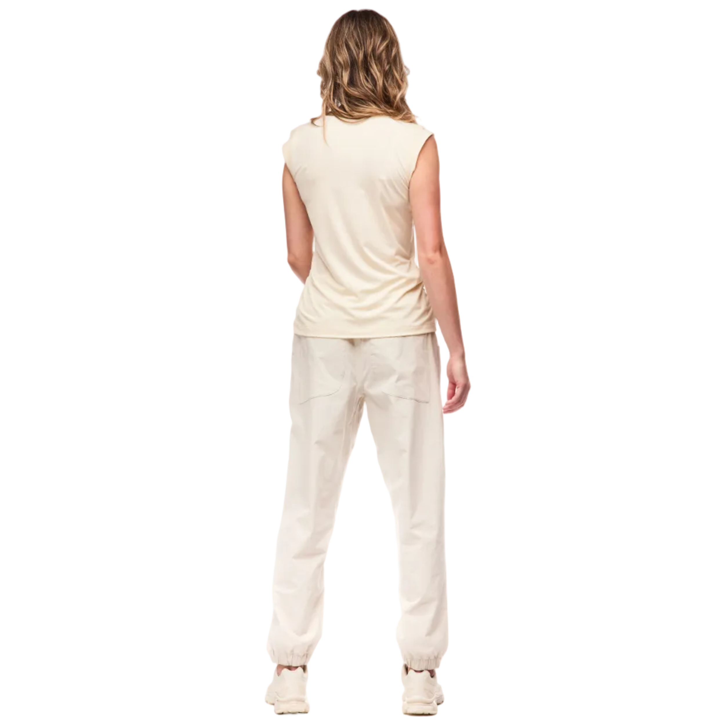 Lightweight performance tank with side ruching detail