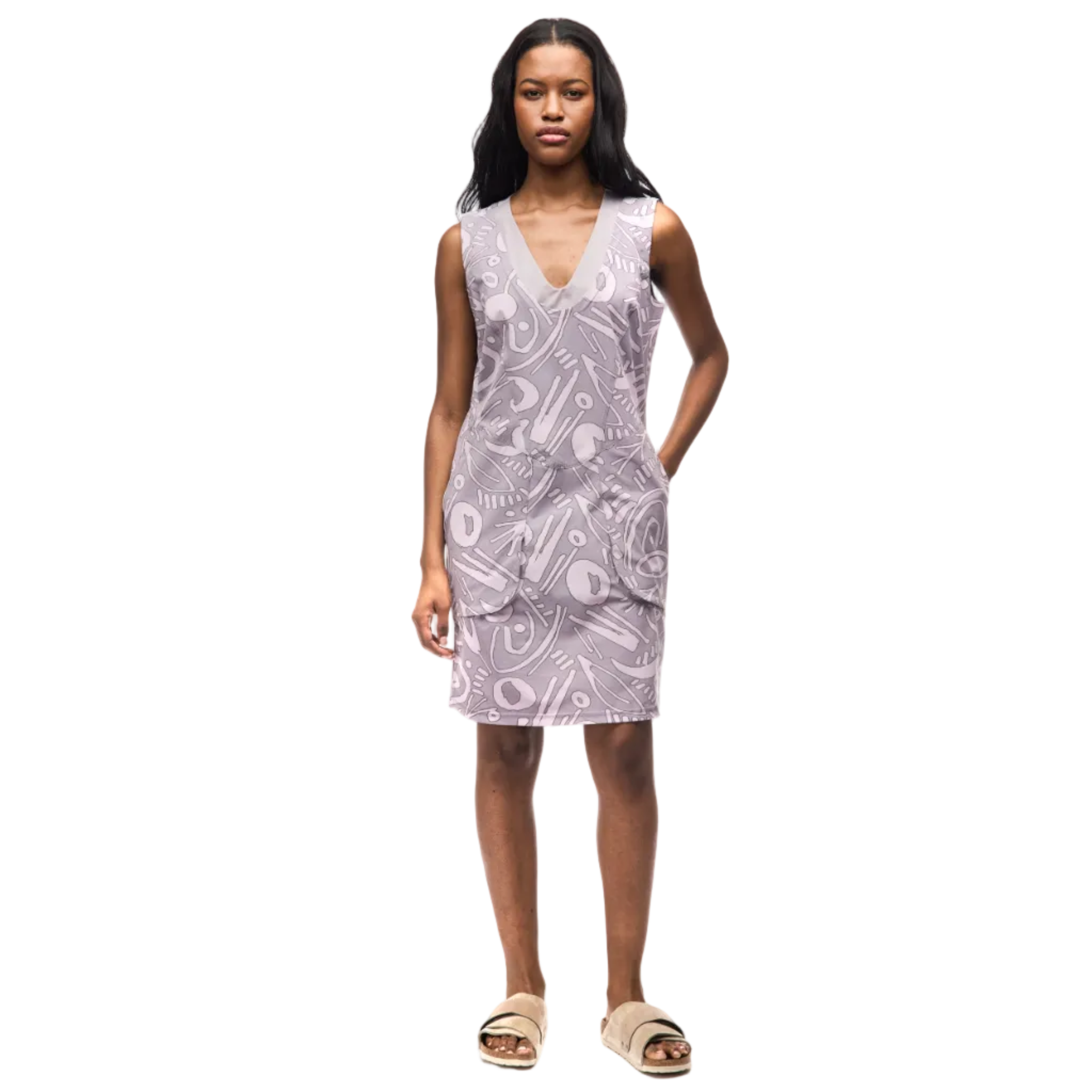 Indyeva Liike VI dress Rocky Cyclone print sleeveless dress