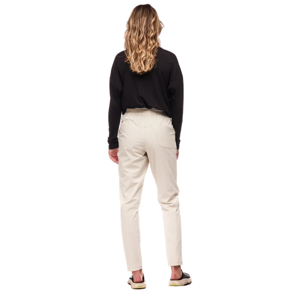 Breathable stretch pants with zippered back pocket