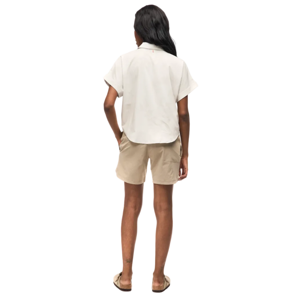 Womens hiking shorts with ribbed waistband detail