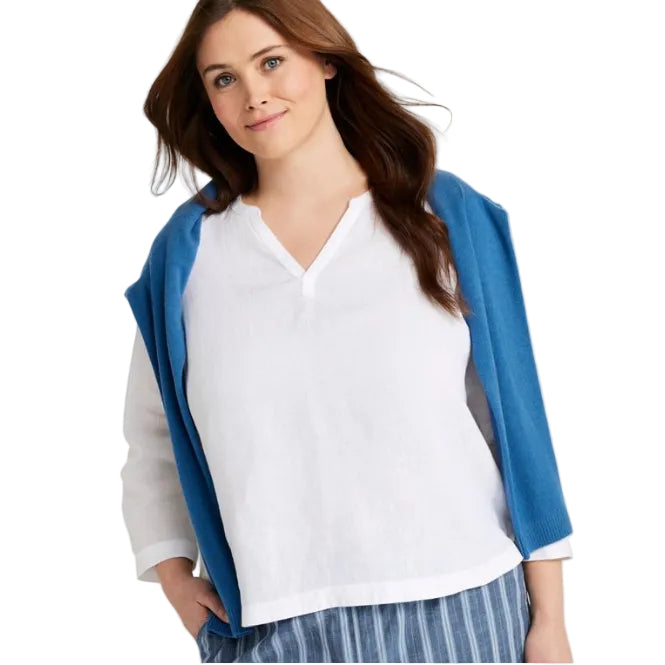 Linen Splitneck Shirt