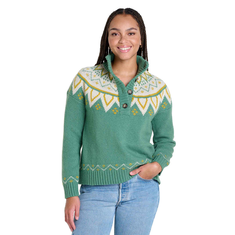 Toad & Co Women's Moss Point Henley Sweater