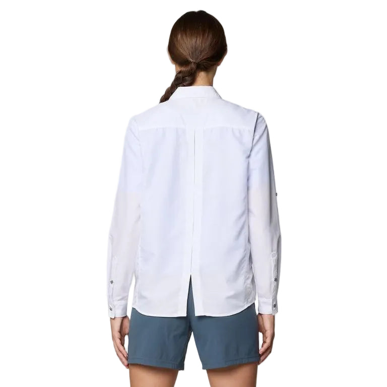 Back View womens canyon shirt for fishing or sun