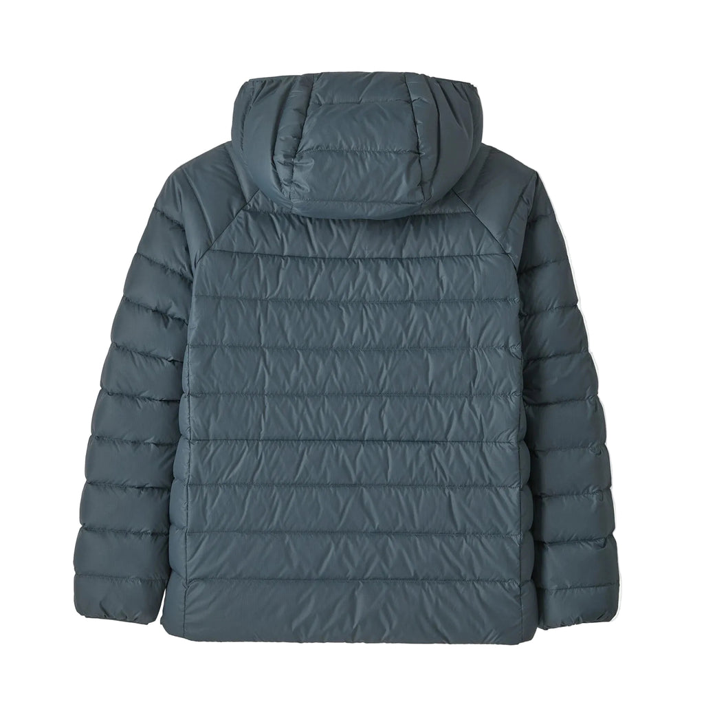 Patagonia Youth Reversible Down Sweater Hoody in Summit Blue back view