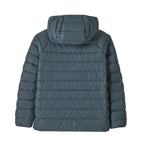 Patagonia Youth Reversible Down Sweater Hoody in Summit Blue back view
