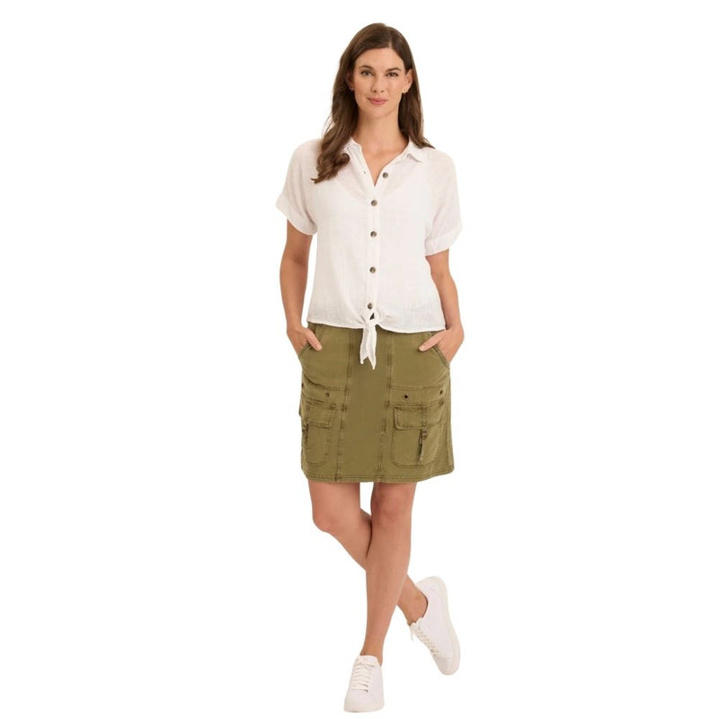 XCVI Women’s Leto Twill Cargo Mini Skirt