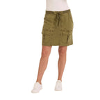Leto Twill Cargo Mini Skirt