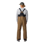 Back view of Simms Men’s Challenger Fishing Bib in Jasper with stretch back panels