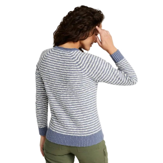 Midweight Cotton Slub Rollneck Stripe Sweater