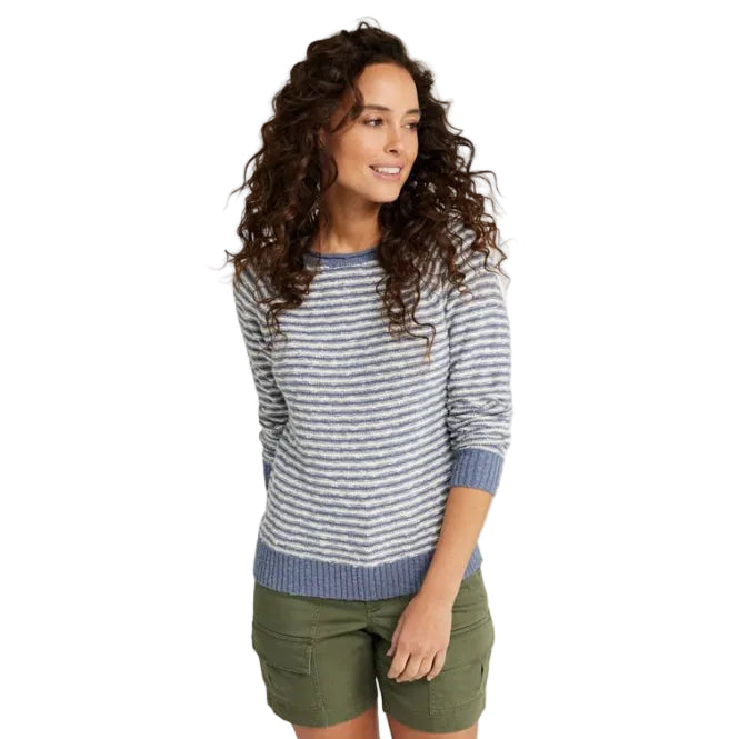 Midweight Cotton Slub Rollneck Stripe Sweater