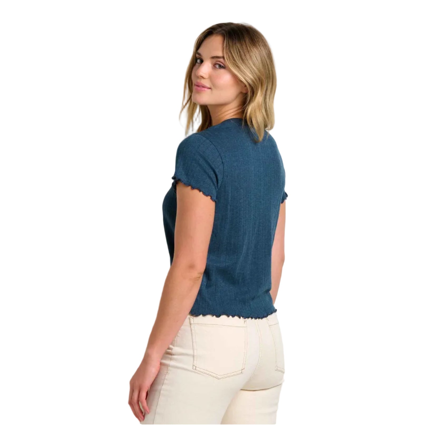 Short sleeve baby tee with retro inspired fit