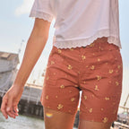 Casual outdoor shorts with relaxed fit worn at the lake