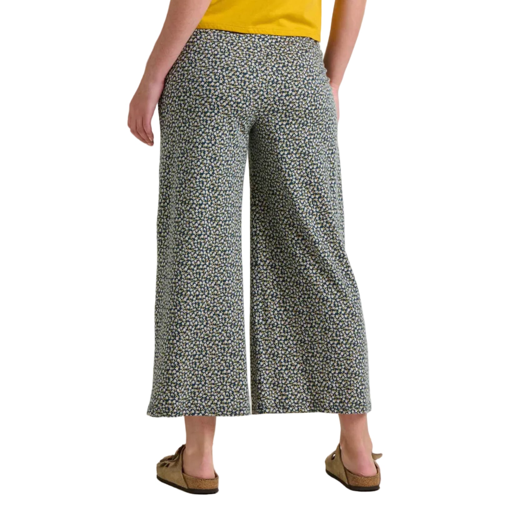 Soft lounge pants with wide leg silhouette