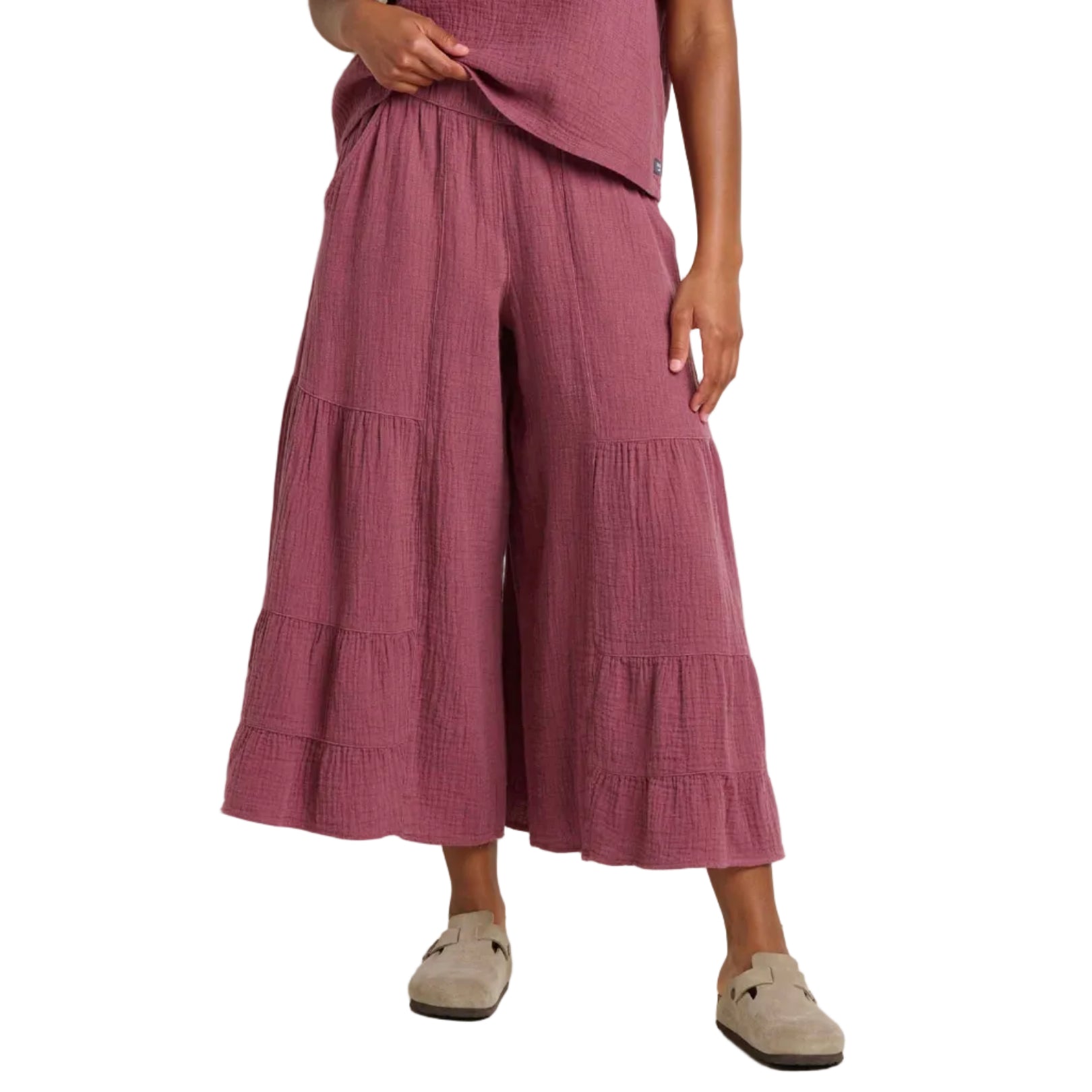 Tate palazzo pant in wild ginger color