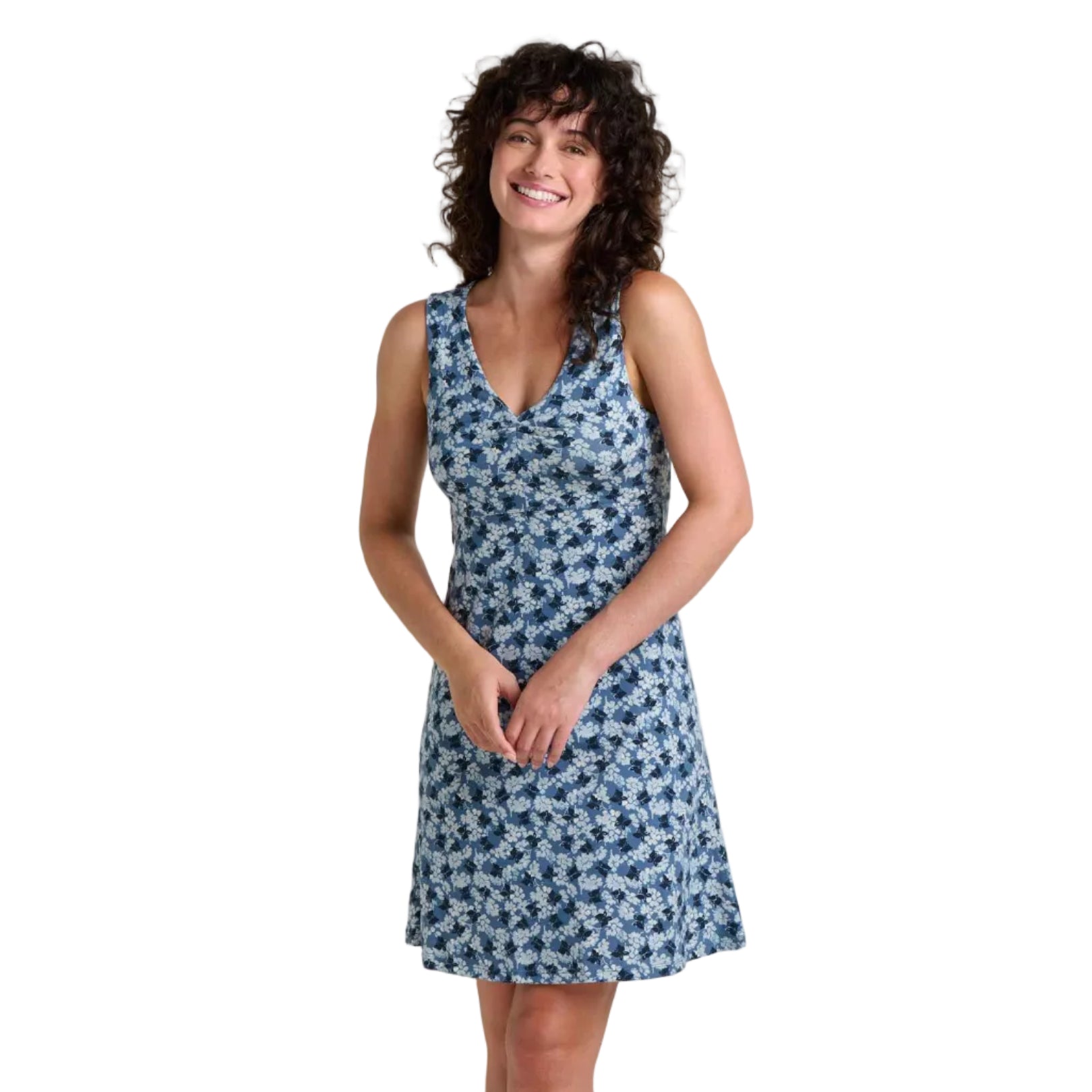 Sleeveless tank dress relaxed fit design