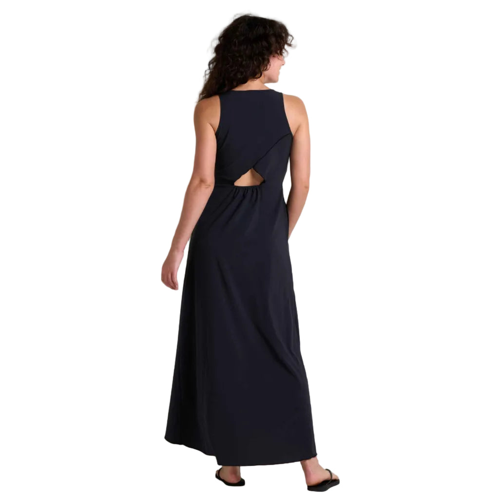 Sleeveless maxi dress with bra friendly straps