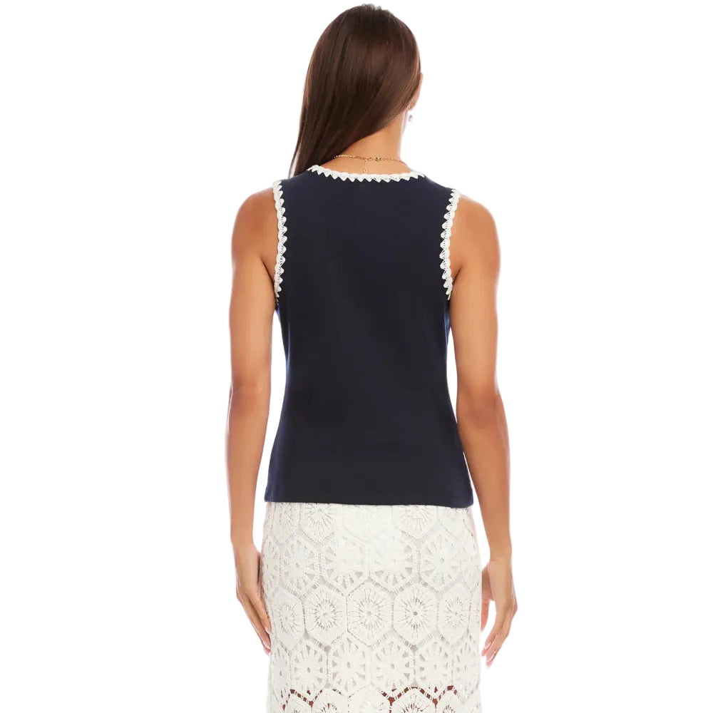 Edge Stitch Contrast Tank