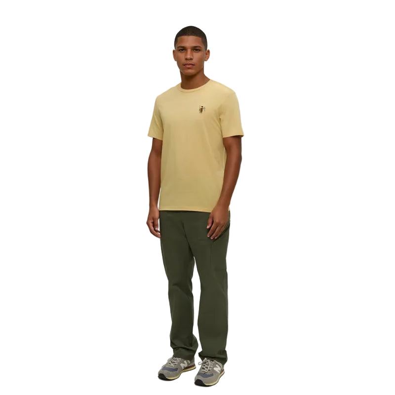 Mens graphic tee with embroidered Bigfoot design