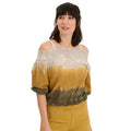 Jolia Gauze Off-Shoulder Billow Sleeve Top