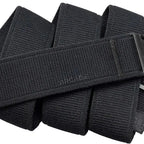 Arcade Atlas Slim Black belt recycled polyester stretch webbing detail