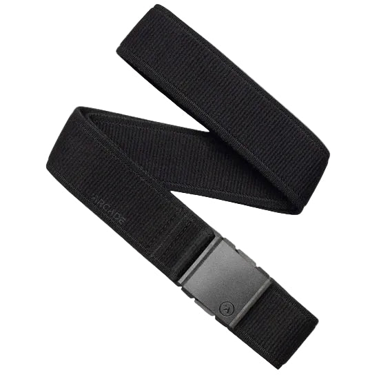Arcade Atlas Stretch Belt in Black with low-profile buckle