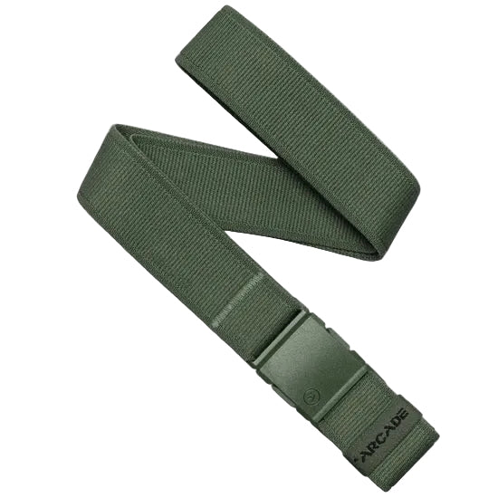 Arcade Atlas Stretch Belt in Forest green with low-profile buckle