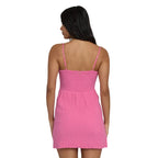 Billabong Crystal Clear Mini Dress in Guava back view