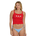 Billabong Day Trip Forever Tank in Fiesta Red front view