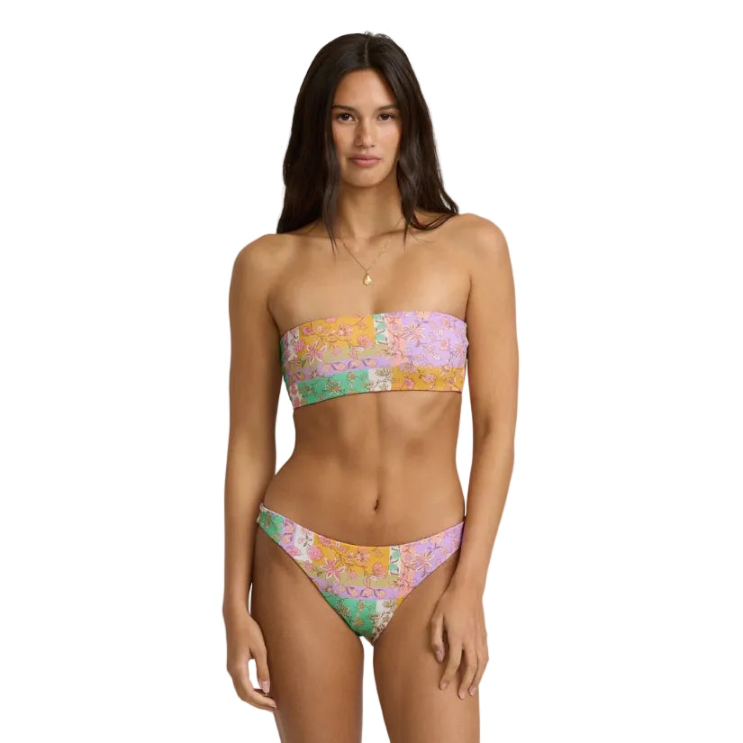 Billabong Dreamy Daze Reversible Tropic Swim Bottom in Sweet Lilac front view