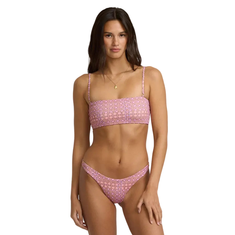 Billabong Dreamy Daze Reversible Tully Tube Top in Sweet Lilac front view reversed