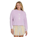Billabong Echo Crew Fleece Burnout Sweatshirt in Sweet Lilac front view
