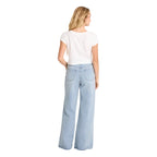 Billabong Free Fall Flare Denim Pant in Light Wash back view